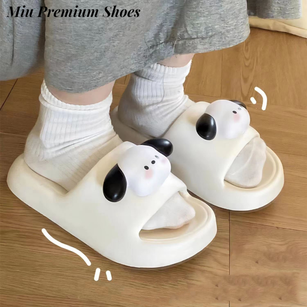 💥đế cao 3cm💥Dép bánh mì nữ dày chống trượt chống nước Phim hoạt hình dễ thương