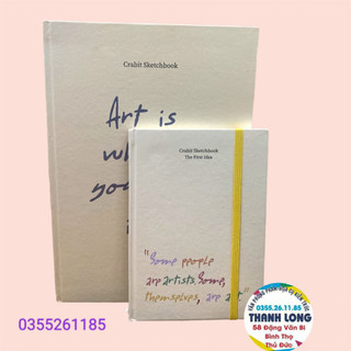 Hckt - sổ vẽ sketchbook crabit vẽ phác thảo màu chì 190gsm khổ a5 / a4