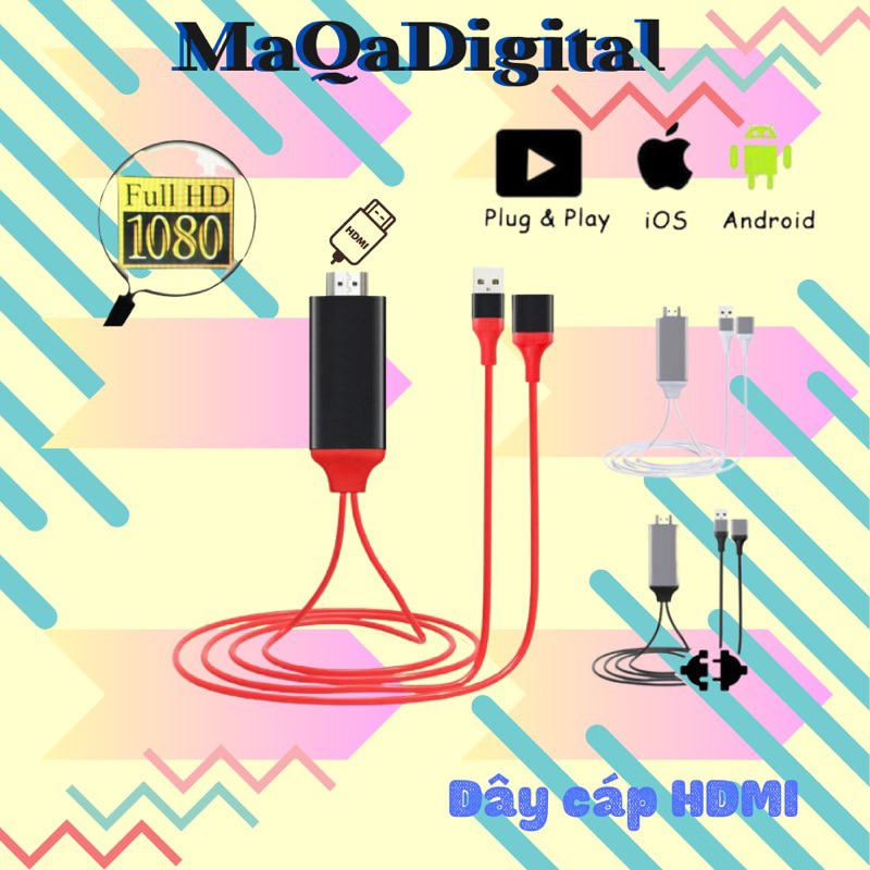 Dâycáp HDMI nối dt iPhone và dây chuyển đổi iPhone