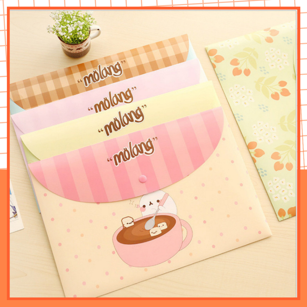 Túi Đựng Tài Liệu A4, Bìa Sơ Mi, Bìa Hồ Sơ Hoạ Tiết Dễ Thương Phong Cách Hàn Quốc