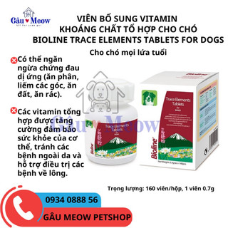 Bioline Trace Elements Tablets For Dogs Viên bổ sung Vitamin khoáng chất tổ hợp cho chó 160viên/hộp
