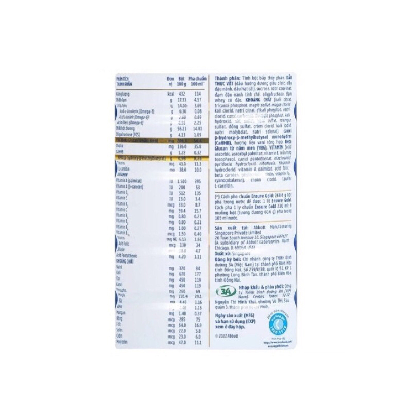 COMBO 2 LON Ensure 850g hương Vani date 2025