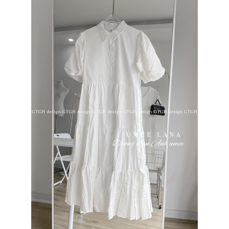 Váy xuông dáng dài chất thô lạnh mềm mát tiểu thư