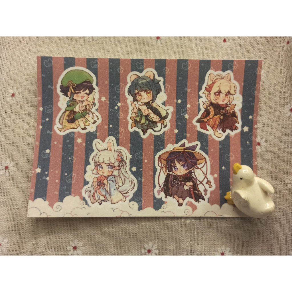 Hình dán/Sticker Genshin Impact Ngũ tiên ca