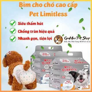 Tã / bỉm dành cho chó mèo Pet Limitless bịch 12 miếng - Goumao pet