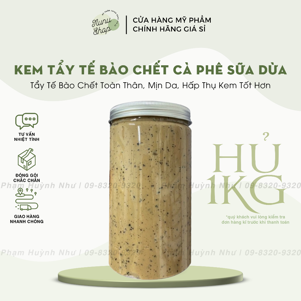 ( Tặng 1 Gói Hạt Càfe) 1 KÝ TẨY TẾ BÀO CHẾT SỮA DỪA