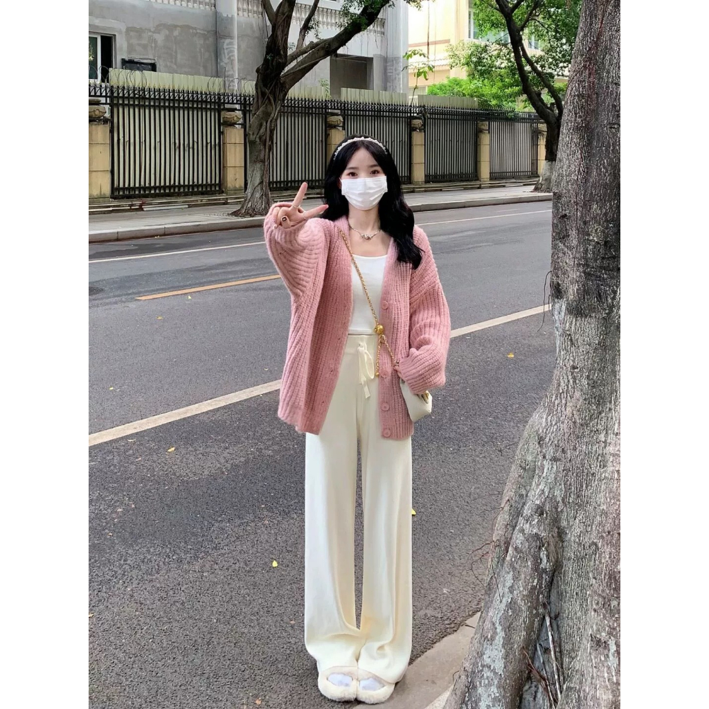 Áo khoác len cardigan nữ dáng dài hàn quốc vặn thừng Deliz mùa đông dày ấm nhiều màu pastel ChouChou | BigBuy360 - bigbuy360.vn