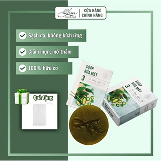 Soáp Rửa Mặt Lim -100% Thiên Nhiên ,Làm Sạch Sáng Da Ngăn Ngừa Mụn ,Không Gây Kích Ứng (Tặng túi tạo bọt)