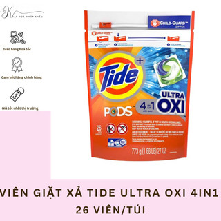 Viên giặt xả quần áo tide ultra oxi nhập khẩu mỹ