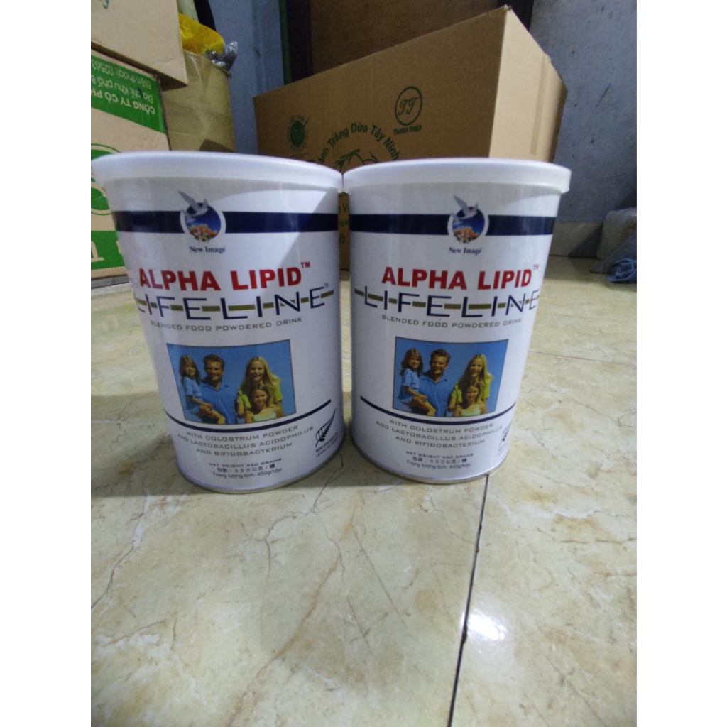 Set 2 lon Sữa non Alpha Lipid Lifeline nhập Khẩu New Zealand lon 450gr