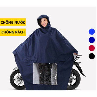 Áo đi mưa cánh dơi vải dù màu trơn - Áo mưa choàng đi xe máy siêu nhẹ, chống thấm tốt, hợp thời trang- Không ưng hoànền