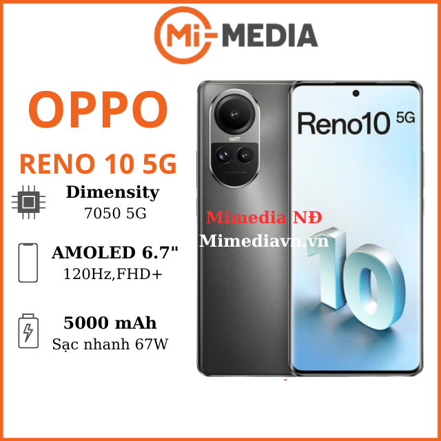 Điện thoại Oppo Reno 10 5G chính hãng bảo hành 12 tháng
