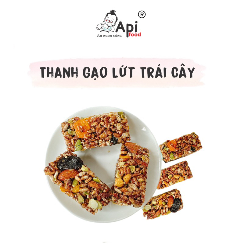 Thanh Ngũ Cốc TRÁI CÂY Dinh Dưỡng Gạo Lứt Rong Biển 250gr - ApiFood