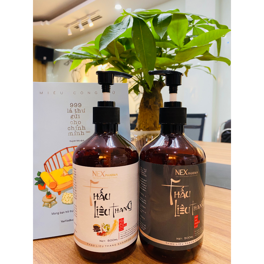 Combo dầu gội - xả thảo dược dưỡng sinhThấu Liêu Thang 500ml giúp mọc tóc, giảm bết dầu, siêu mềm mượt