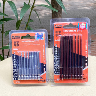Bộ 8 mũi mở ốc lục giác hoa thị chuôi kẹp đa năng đủ size 1,5-8mm/T8-T40 chính hãng KAPUSI Japan