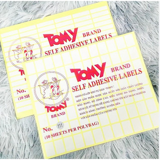 Decal tomy a5, nhãn tem có lớp keo tự dán no.99 đến no.124 - xấp