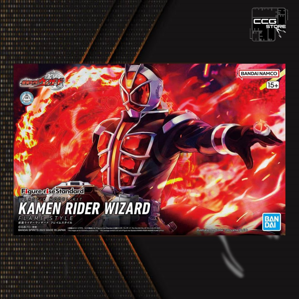 Mô hình lắp ráp Kamen Rider - BANDAI - Figure-rise Standard Kamen Rider Wizard Flame Style
