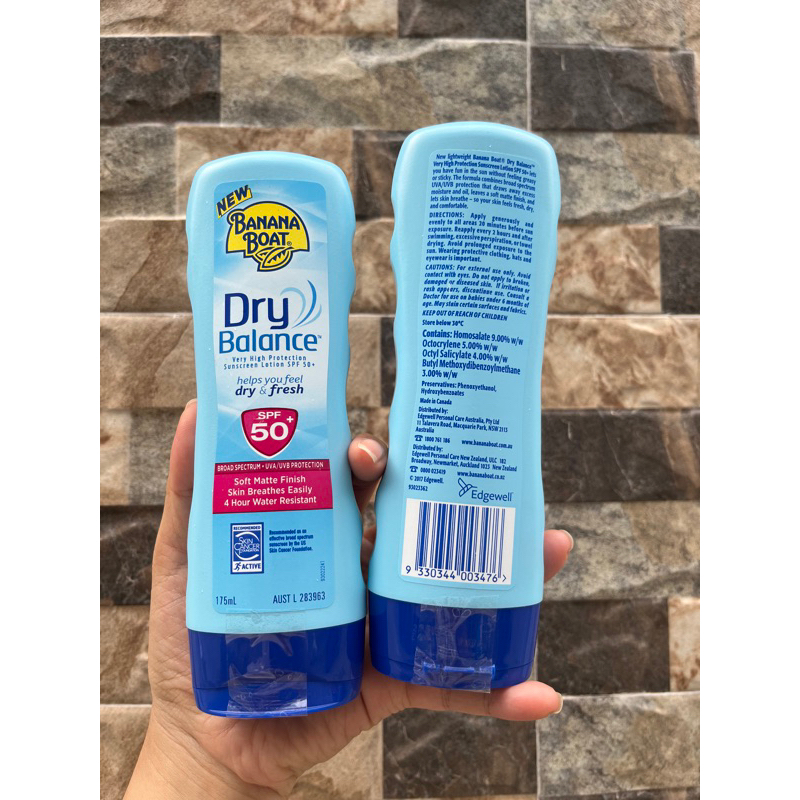 Kem chống nắng kháng nước Banana Boat SPF 50+ Dry Balance Lotion 175g