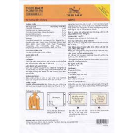 Miếng dán đau lưng, nhức mỏi Tiger Balm Plaster-RD - Chính hãng nhập từ Singapore