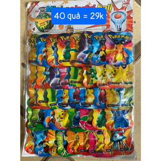 Vỉ nỗ dẫm bằng nhựa 40 quả , bom nổ pokemon