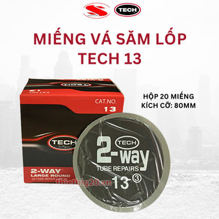 Hộp 20 miếng vá săm ô tô, xe máy Tech 13 (Tròn, 80mm)