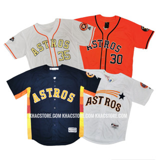 Áo bóng chày Mlb Houston Astros jersey hiphop kpop Thun ba lỗ unisex nam nữ big over size thể thao gym Áo bóng rổ