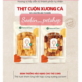 Snack natural core thịt cuộn xương cá cho chó.
