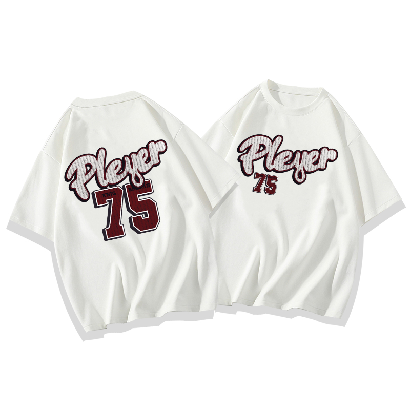 Eleclassm local brand Áo thun trắng oversize Pleyer75 thời trang nam vintage unisex 100%cotton áo phông local brand