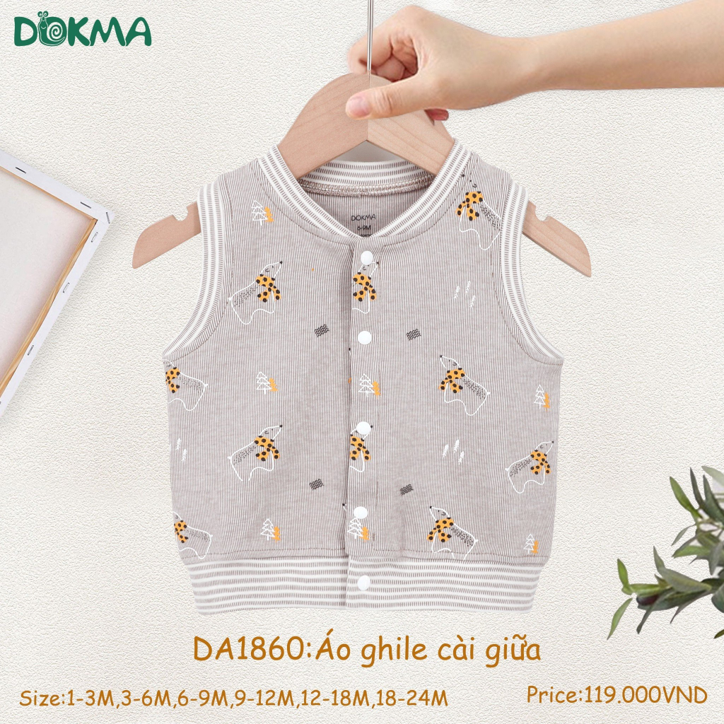 Dokma - Áo gile cài giữa chất siêu đẹp 3-18M