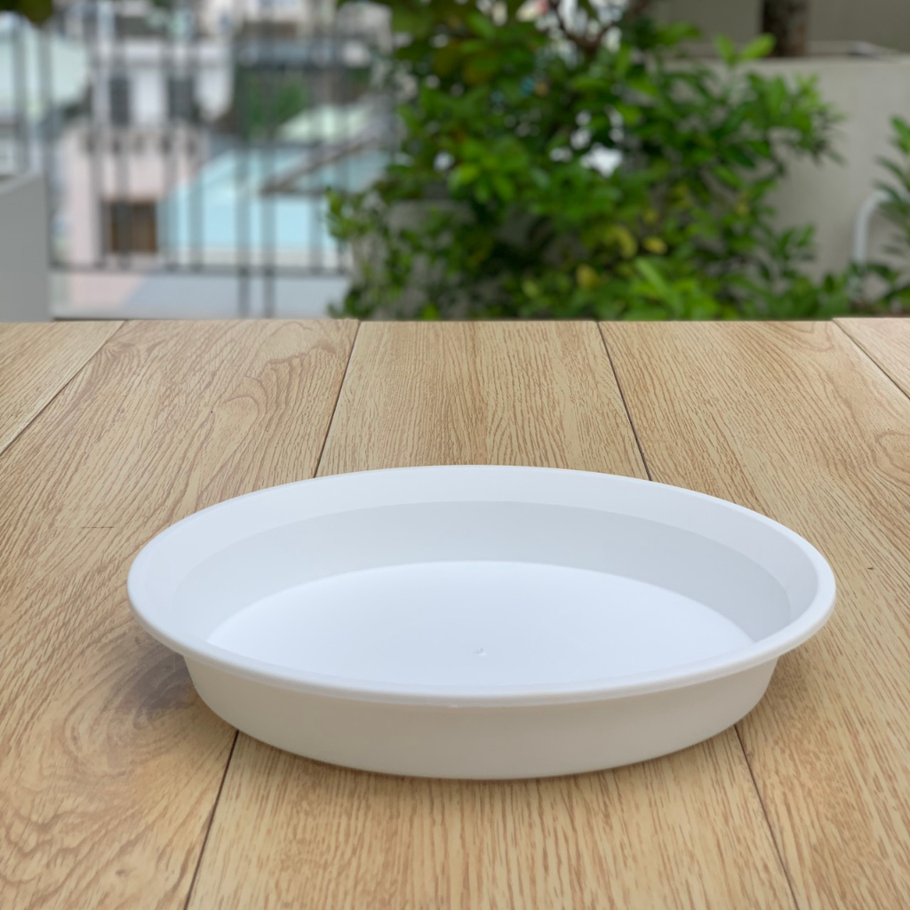 - Đĩa Lót Chậu Nhựa VIETPOT Màu TRẮNG, Nhiều Size, Loại Hàng Mỏng, Nhựa Nguyên Sinh, Đảm Bảo Công Năng Lót Chậu.