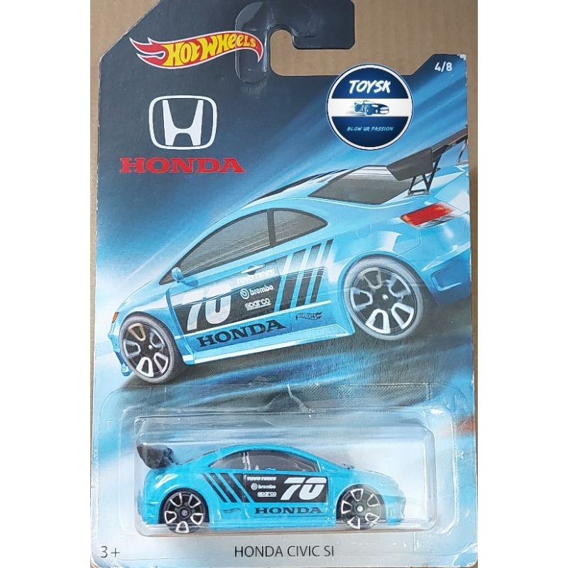 Toysk xe mô hình tĩnh Honda Civic Si bản đặc biệt Hotwheels basic Xanh dương tỷ lệ 1:64