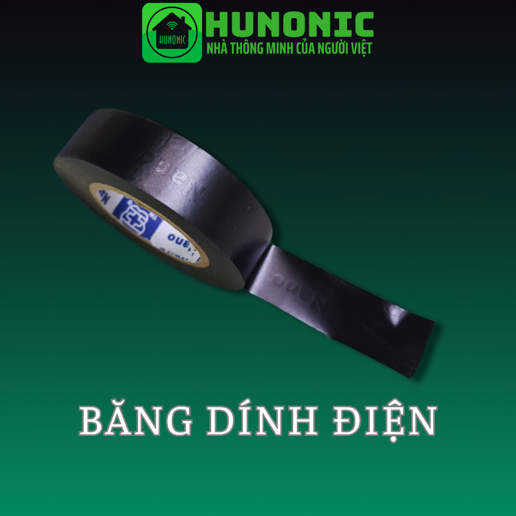 Băng dính điện Nano Hunonic siêu bền màu đen