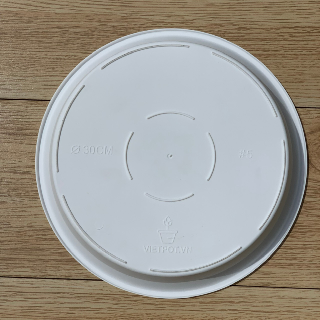 - Đĩa Lót Chậu Nhựa VIETPOT Màu TRẮNG, Nhiều Size, Loại Hàng Mỏng, Nhựa Nguyên Sinh, Đảm Bảo Công Năng Lót Chậu.
