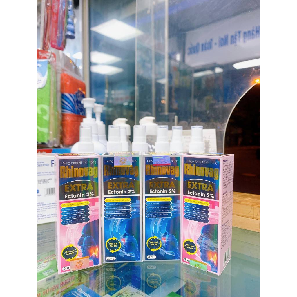 Xịt mũi họng Rhinovag extra hoàn toàn thiên nhiên, giúp giảm sổ mũi, ngạt mũi, ho, đau rát họng, Lọ 20ml