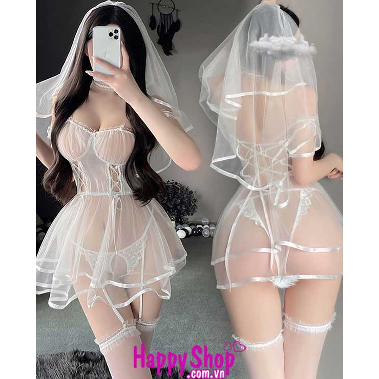 Váy ngủ Cosplay cô dâu , công chúa xinh ngọt ngào TK4113