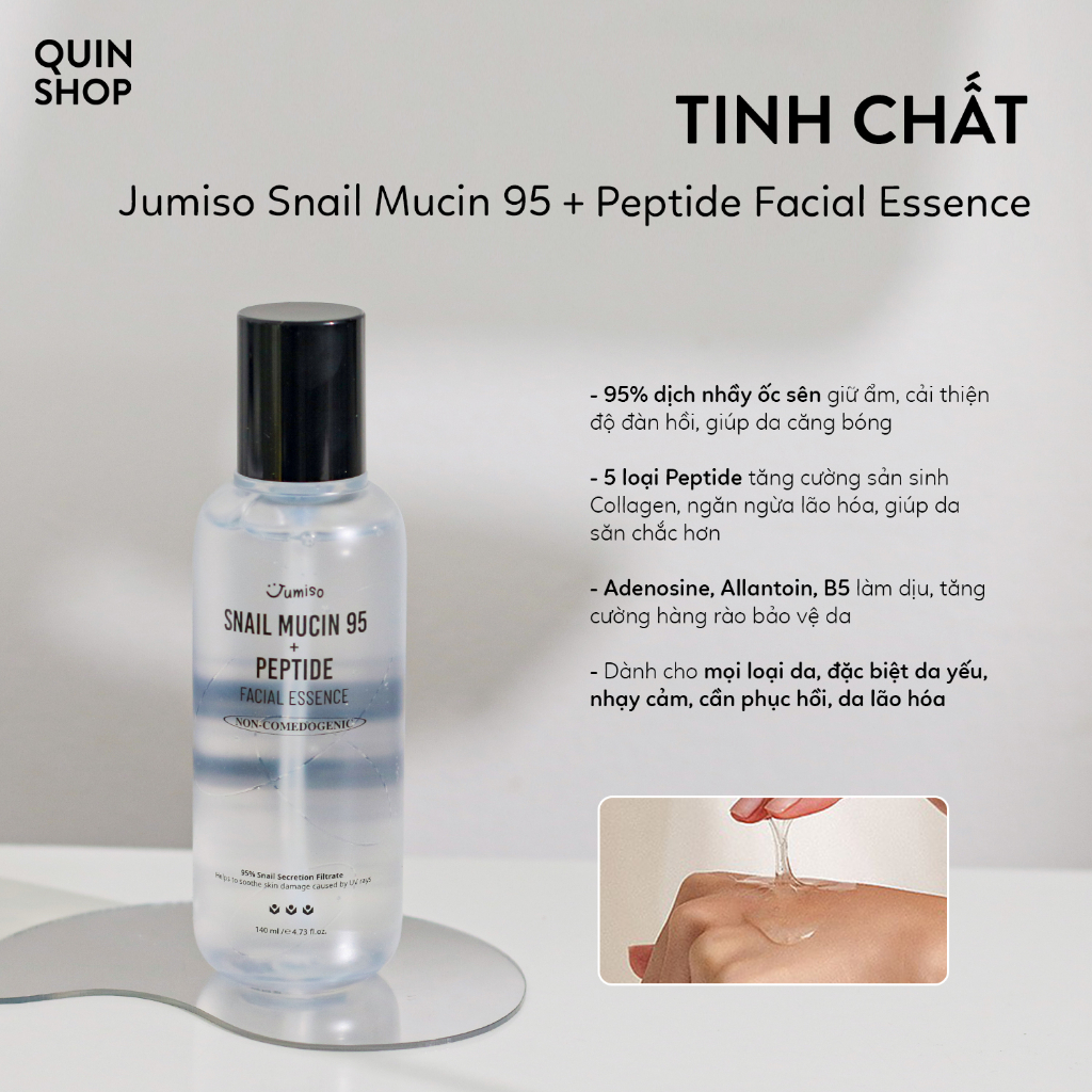 Tinh chất Jumiso Snail Mucin 95+Peptide, Waterfull Hyaluronic Acid, Brightening & Balancing, VC-IP 1.0, Pure C 5.5 Serum