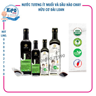 Dầu hào chay nấm và nước tương ít muối hữu cơ đài loan