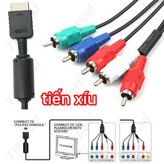 (Tiến xíu) dây component ps2 Ps3 dây xuất hình  đầu ps2 ps3 Cáp xuất hình Component 5 đầu cho máy PS2