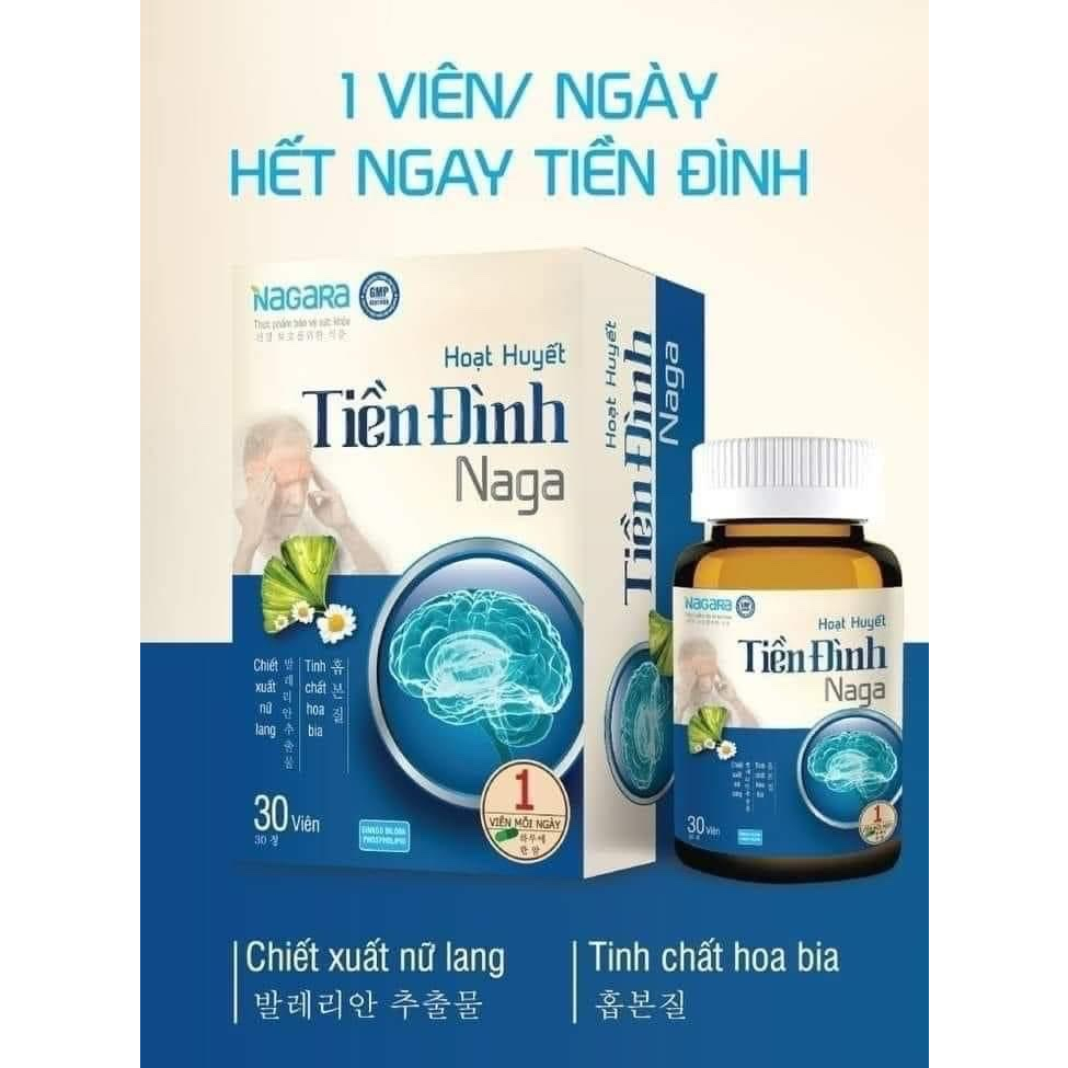 Hoạt Huyết Tiền Đình Naga  giúp tăng cường tuần hoàn não và giảm thiểu năng tuần hoàn não