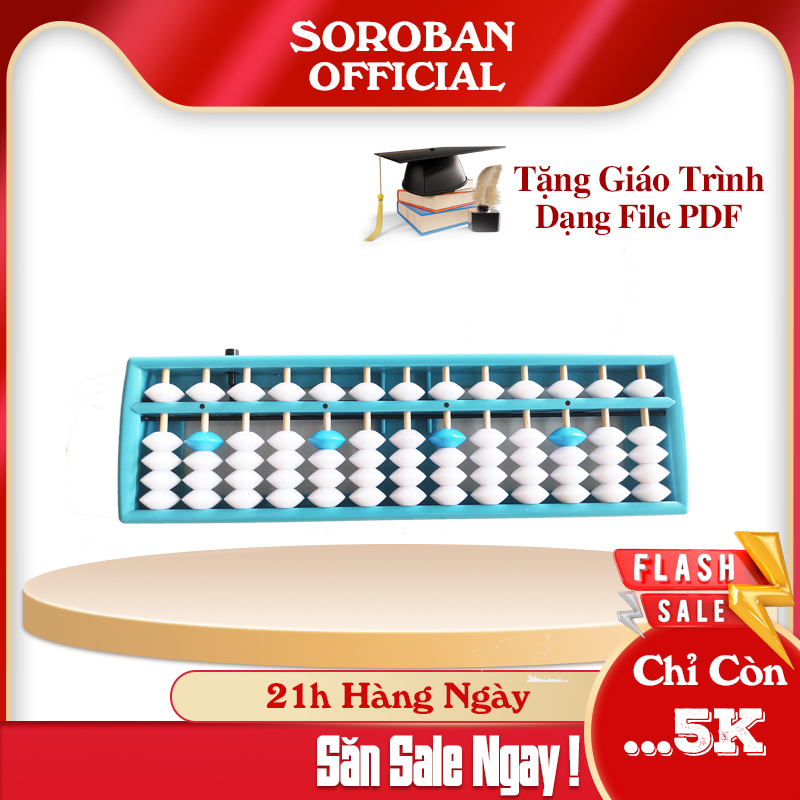 Bàn tính 13 cột có nút bấm - Xưởng sản xuất, nhận mix màu và inlogo theo yêu cầu 0931761999