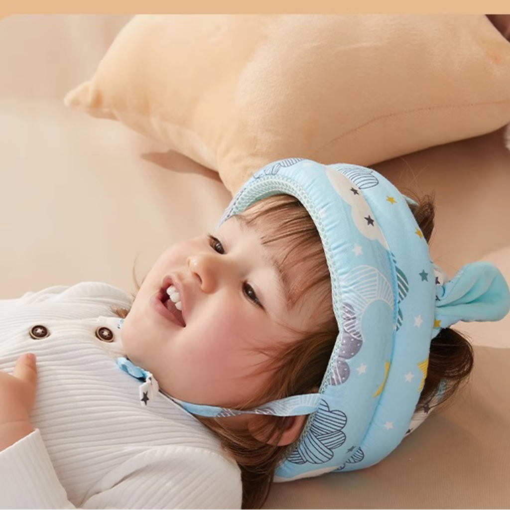 Mũ bảo vệ đầu cho bé tập đi - Mũ bảo hiểm cho bé hình Mây xanh