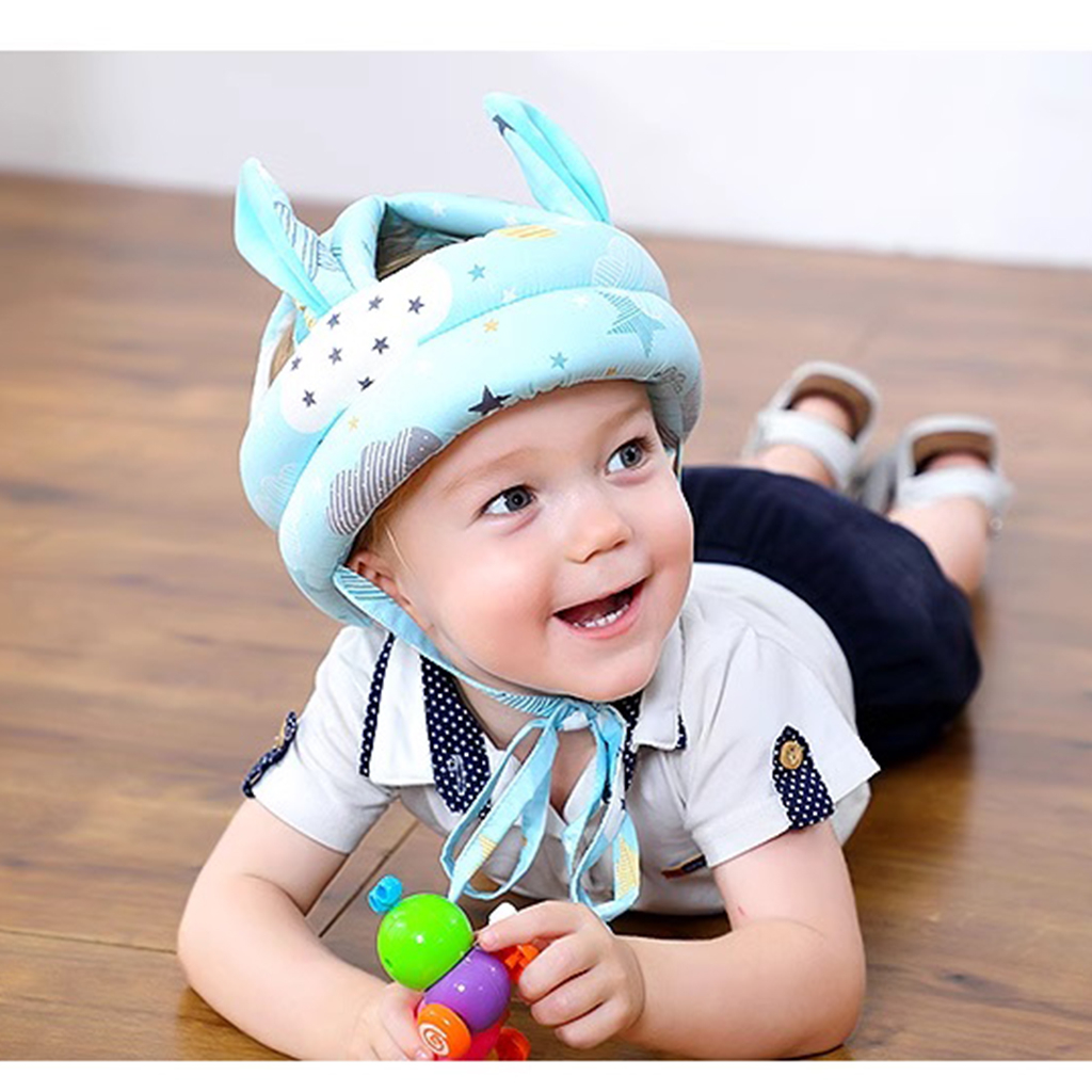 Mũ bảo vệ đầu cho bé tập đi - Mũ bảo hiểm cho bé hình Mây xanh