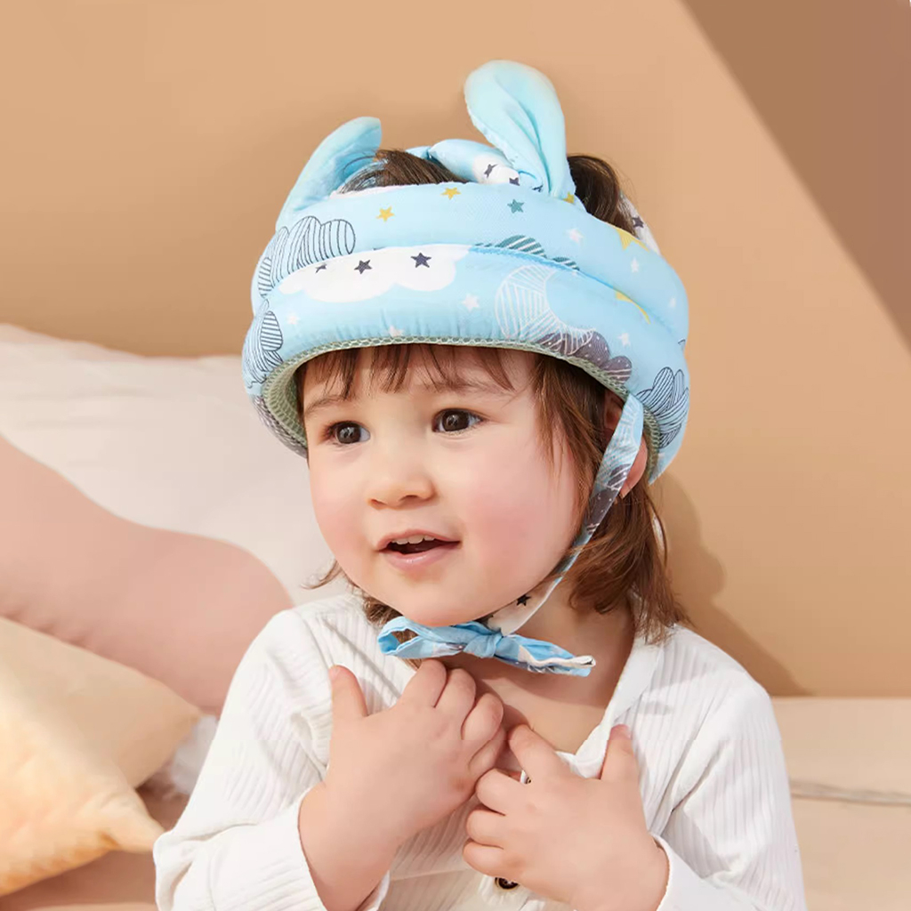 Mũ bảo vệ đầu cho bé tập đi - Mũ bảo hiểm cho bé hình Mây xanh