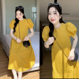 EVERMOM | Đầm bầu babydoll 3 tầng tay phồng trẻ trung Cici Dress