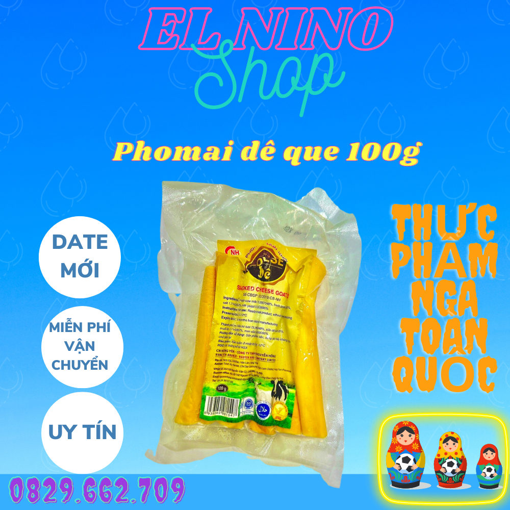 Phomai hun khói Solse , phô mai que sữa dê nhập khẩu Nga 100g , date T3/2024