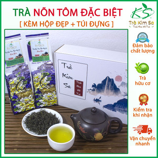 Trà nõn tôm thái nguyên loại đặc biệt 1kg - hộp 10 gói 100gr - trà hữu cơ - tks066
