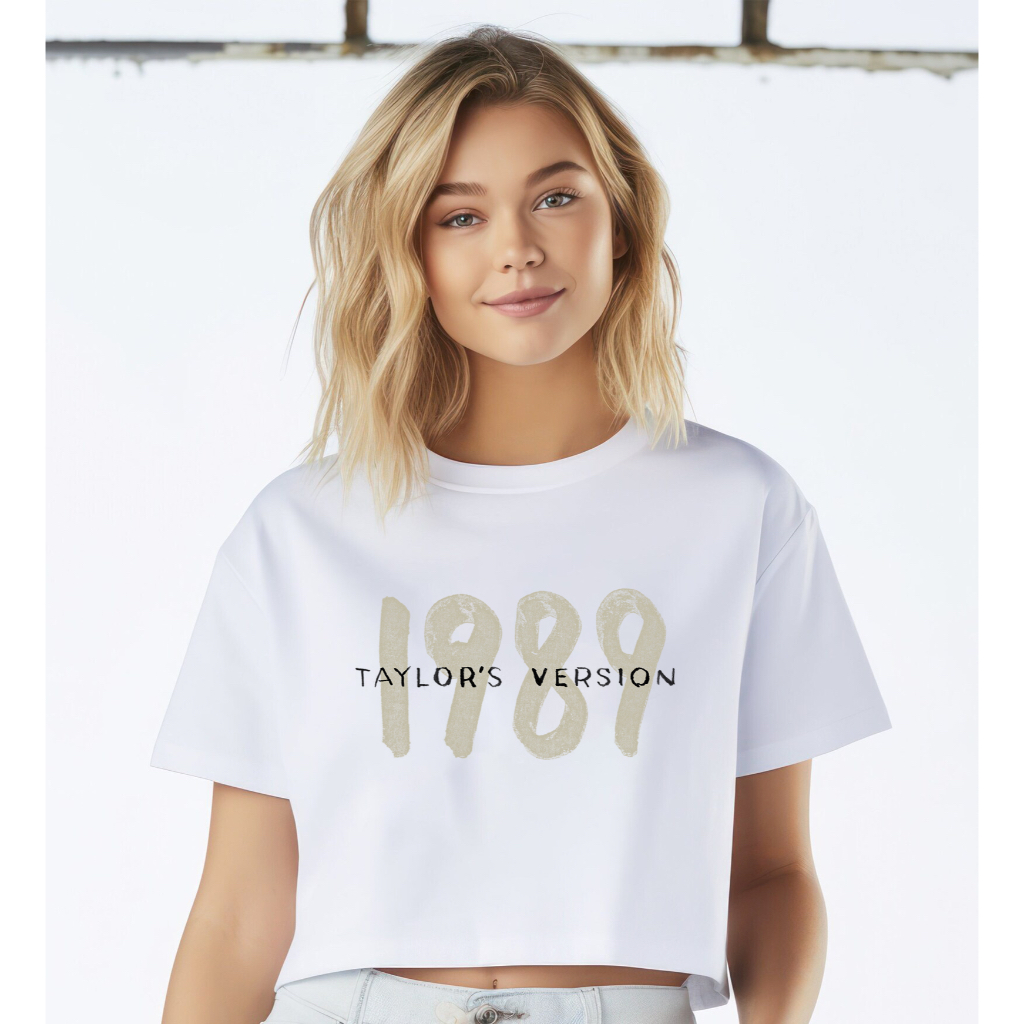 1989 Taylor's Swift Version Vinyl Croptop Tshirt Cotton