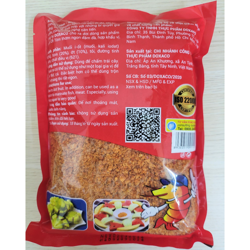 MUỐI ỚT TÔM TÂY NINH  DOXACO Shrimp Chili Salt