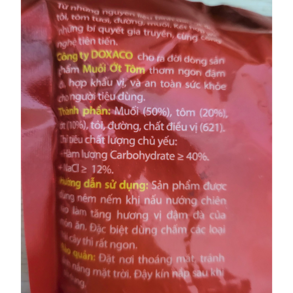 MUỐI ỚT TÔM TÂY NINH  DOXACO Shrimp Chili Salt