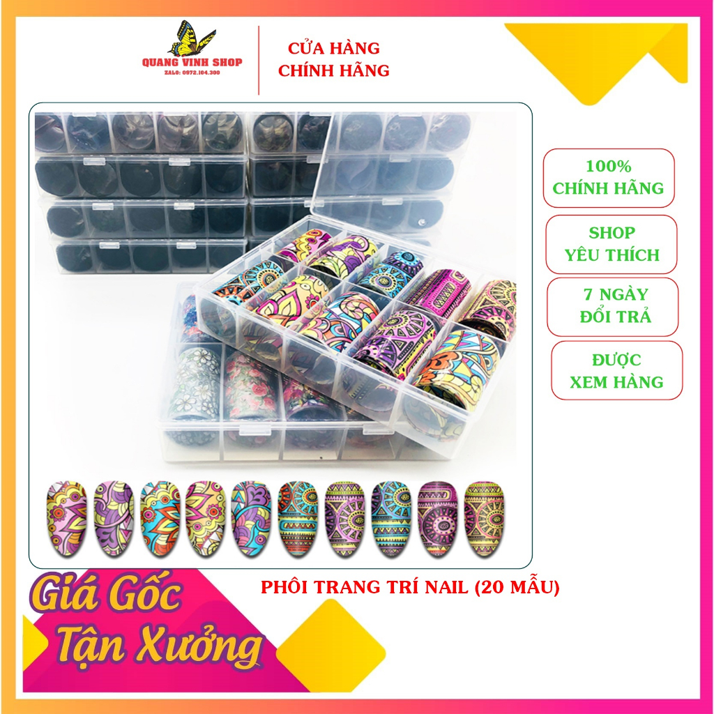 Foil phôi dán móng các loại (10 mẫu)